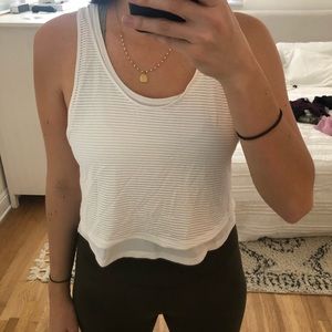lululemon cropped double layered tank